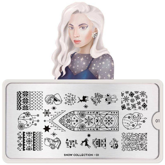 Snow 01 ✦ Nail Stamping Plate - MoYou London