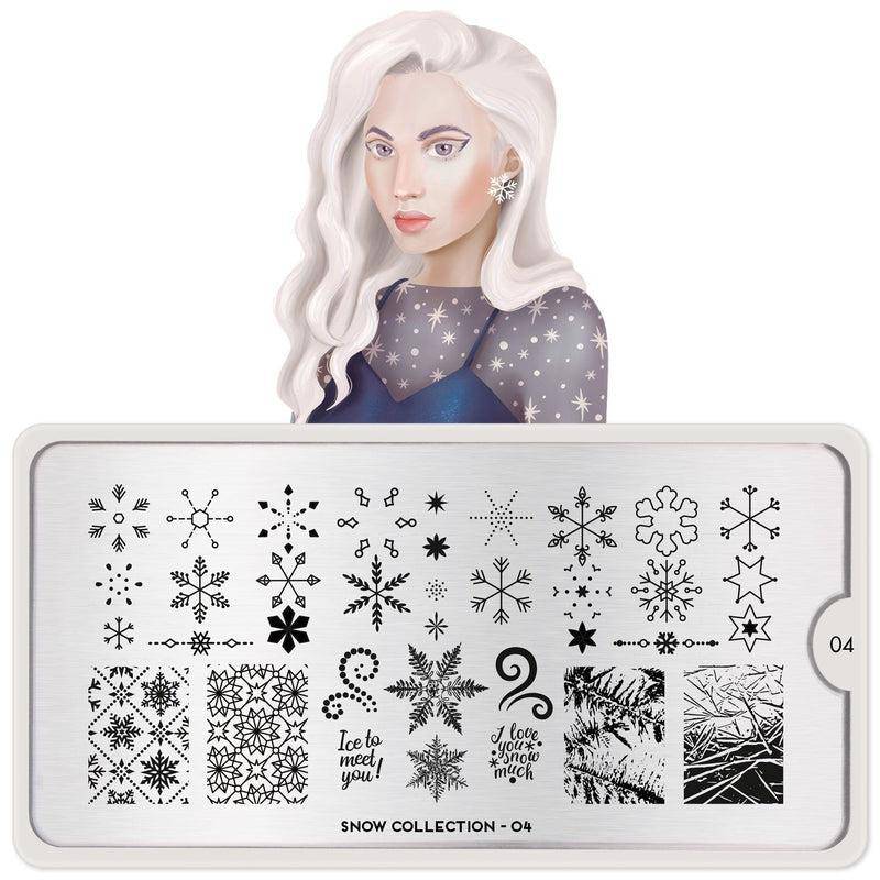 Snow 04 ✦ Nail Stamping Plate