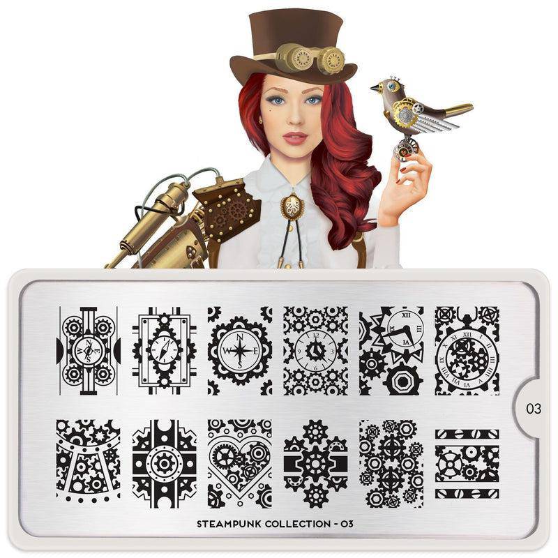 Steampunk 03 ✦ Nail Stamping Plate - MoYou London