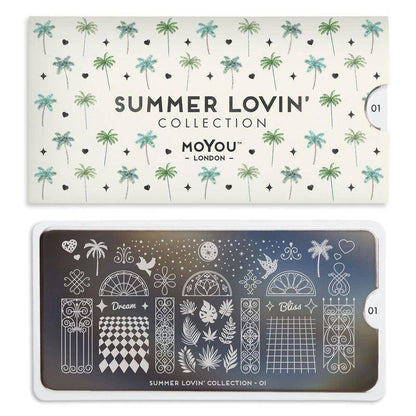 Summer Lovin' 01 ✦ Nail Stamping Plate - MoYou London
