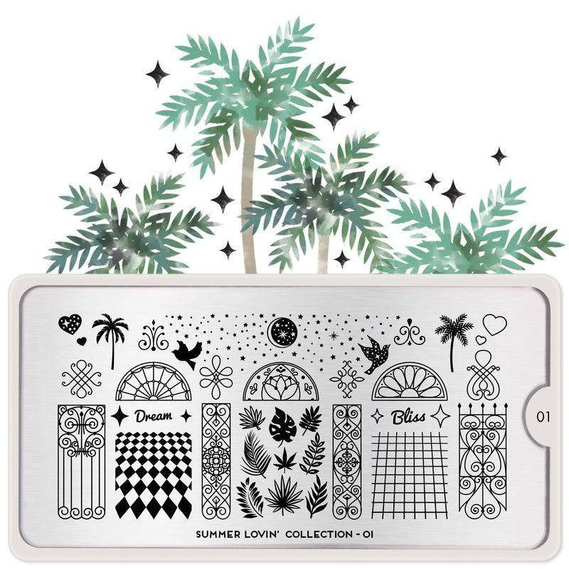 Summer Lovin' 01 ✦ Nail Stamping Plate - MoYou London