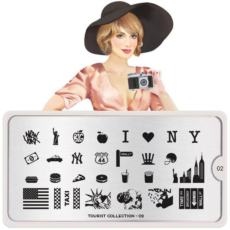 Tourist 02 ✦ Nail Stamping Plate - MoYou London