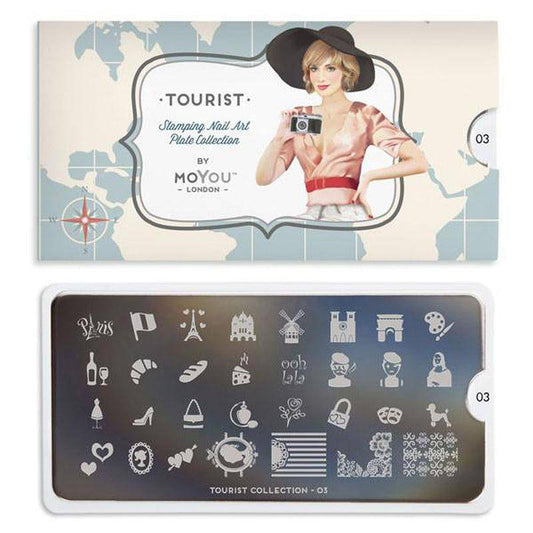 Tourist 03 ✦ Nail Stamping Plate - MoYou London