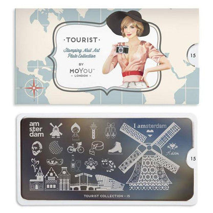 Tourist 15 ✦ Nail Stamping Plate - MoYou London