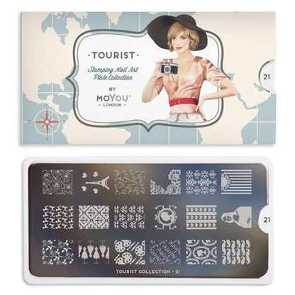 Tourist 21 ✦ Nail Stamping Plate - MoYou London