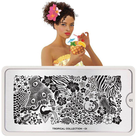 Tropical 01 ✦ Nail Stamping Plate - MoYou London