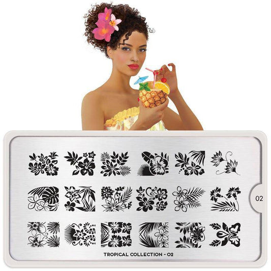 Tropical 02 ✦ Nail Stamping Plate - MoYou London