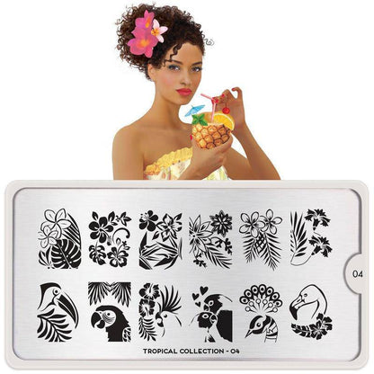 Tropical 04 ✦ Nail Stamping Plate - MoYou London