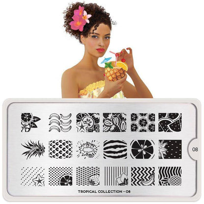 Tropical 08 ✦ Nail Stamping Plate - MoYou London