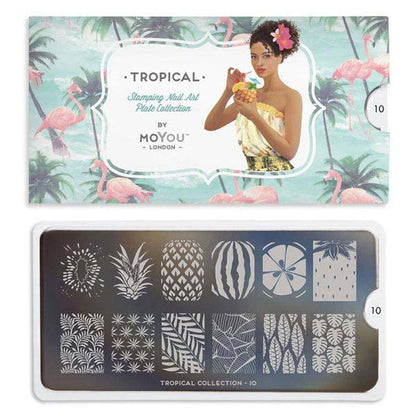 Tropical 10 ✦ Nail Stamping Plate - MoYou London