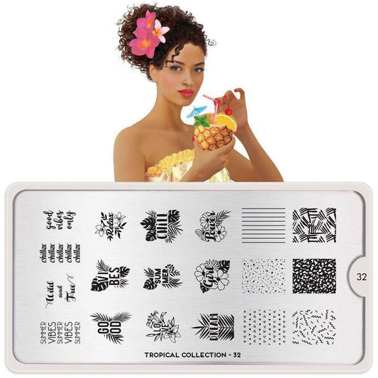 Tropical 32 ✦ Nail Stamping Plate - MoYou London