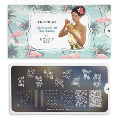 Tropical 33 ✦ Nail Stamping Plate - MoYou London