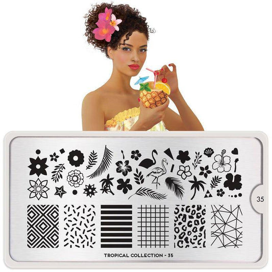 Tropical 35 ✦ Nail Stamping Plate - MoYou London