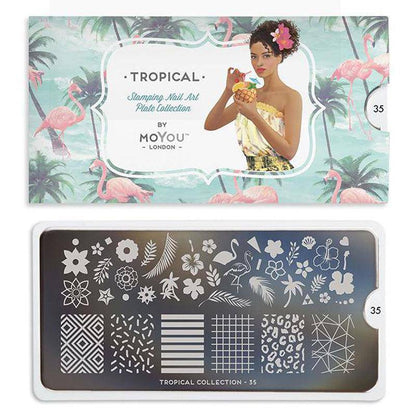Tropical 35 ✦ Nail Stamping Plate - MoYou London