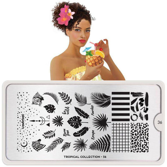 Tropical 36 ✦ Nail Stamping Plate - MoYou London