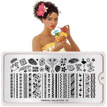 Tropical 37 ✦ Nail Stamping Plate - MoYou London