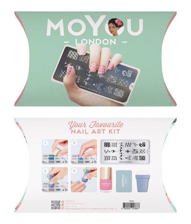 Tropical Starter Kit Nail Art Stencil MoYou London 