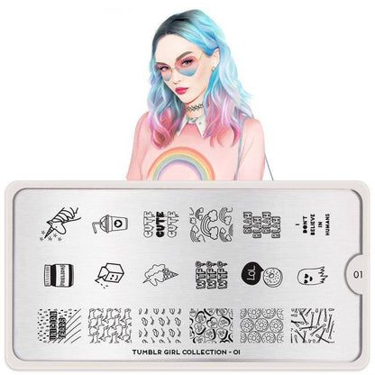 Tumblr Girl 01 ✦ Nail Stamping Plate - MoYou London