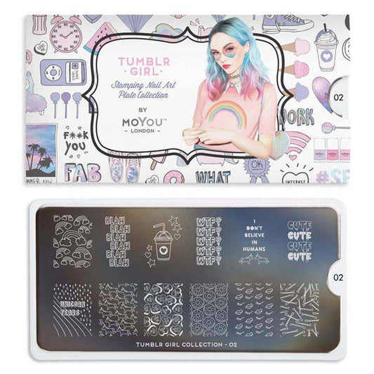Tumblr Girl 02 ✦ Nail Stamping Plate - MoYou London