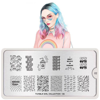 Tumblr Girl 02 ✦ Nail Stamping Plate - MoYou London