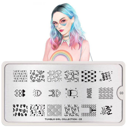 Tumblr Girl 03 ✦ Nail Stamping Plate - MoYou London