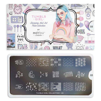 Tumblr Girl 05 ✦ Nail Stamping Plate - MoYou London