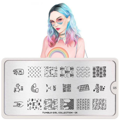 Tumblr Girl 05 ✦ Nail Stamping Plate - MoYou London