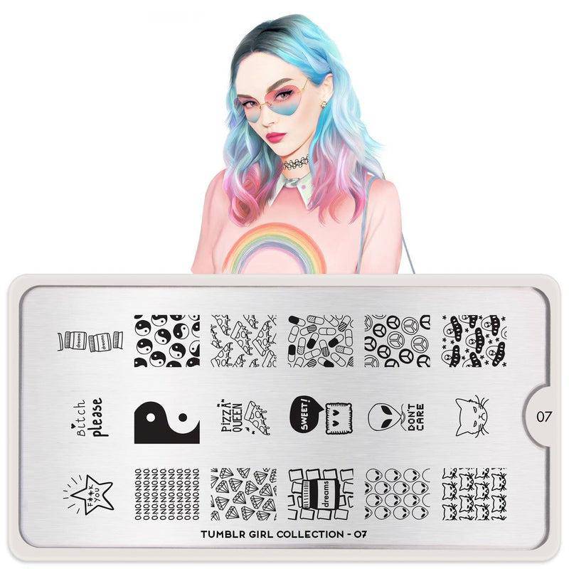 Tumblr Girl 07 ✦ Nail Stamping Plate - MoYou London
