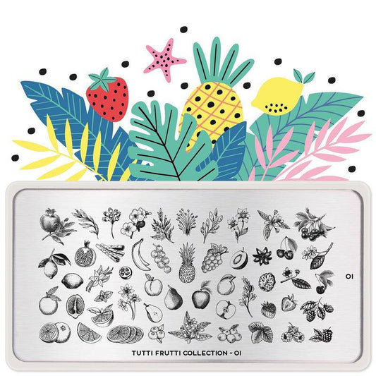 Tutti Frutti 01 ✦ Nail Stamping Plate - MoYou London