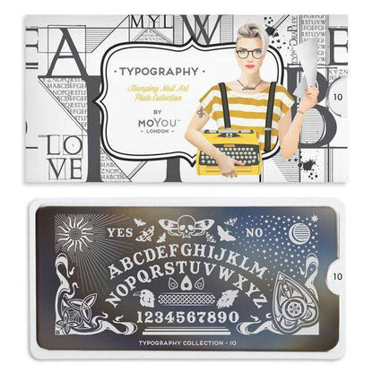Typography 10 ✦ Nail Stamping Plate - MoYou London