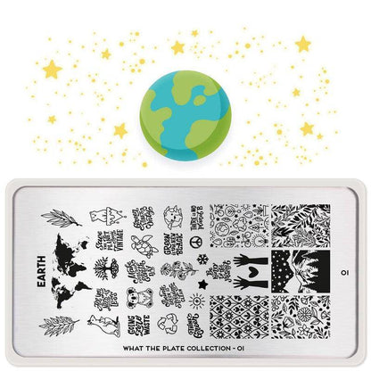 What the Plate 01 ✦ Earth Day Nail Stamping Plate - MoYou London