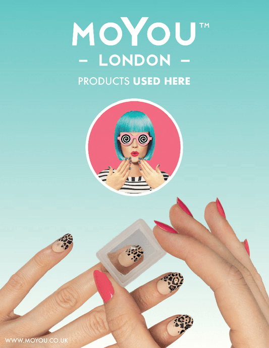 Window Sticker Blue- SALONS ONLY Nail Art Stencil MoYou London 