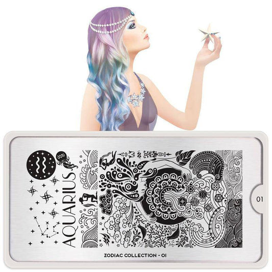 Zodiac 01 ✦ Nail Stamping Plate - MoYou London