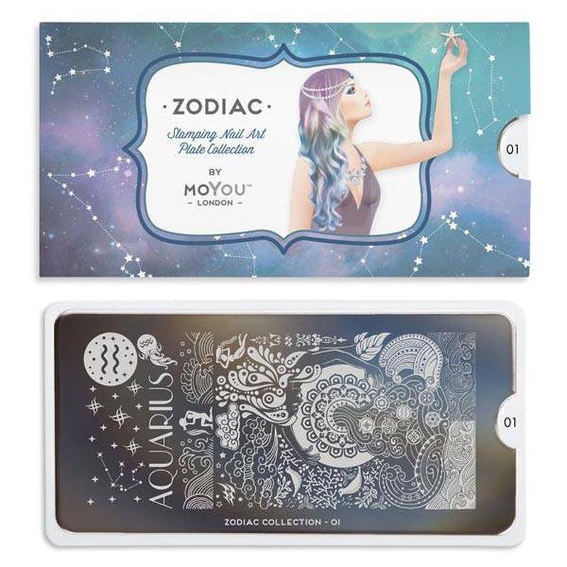 Zodiac 01 ✦ Nail Stamping Plate - MoYou London