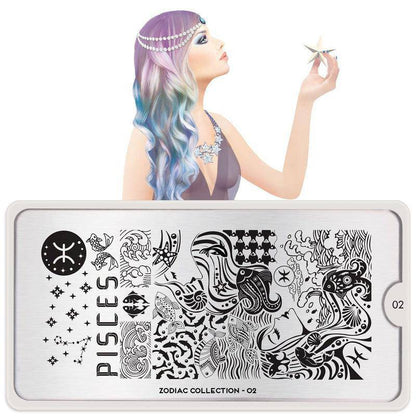 Zodiac 02 ✦ Nail Stamping Plate - MoYou London