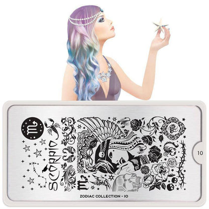 Zodiac 10 ✦ Nail Stamping Plate - MoYou London