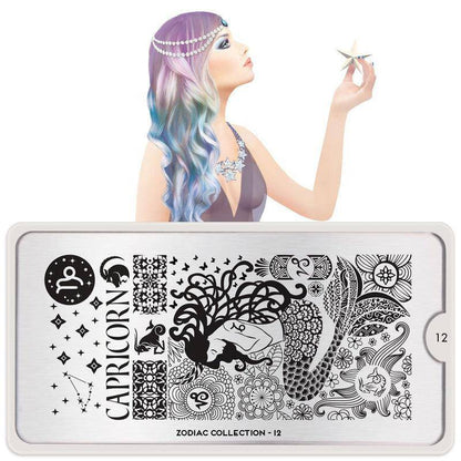 Zodiac 12 ✦ Nail Stamping Plate - MoYou London
