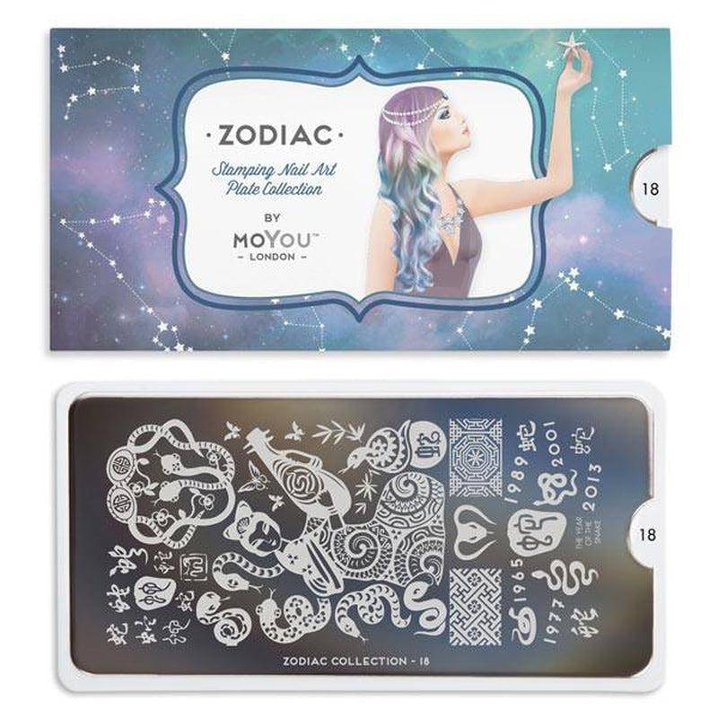 Zodiac 18 ✦ Nail Stamping Plate - MoYou London