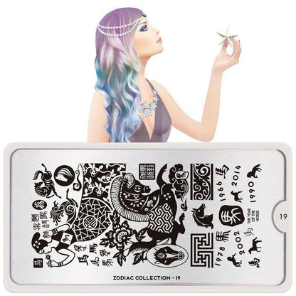 Zodiac 19 ✦ Nail Stamping Plate - MoYou London