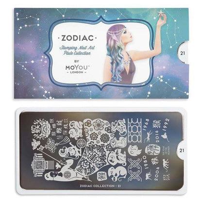 Zodiac 21 ✦ Nail Stamping Plate - MoYou London