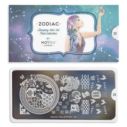 Zodiac 22 ✦ Nail Stamping Plate - MoYou London