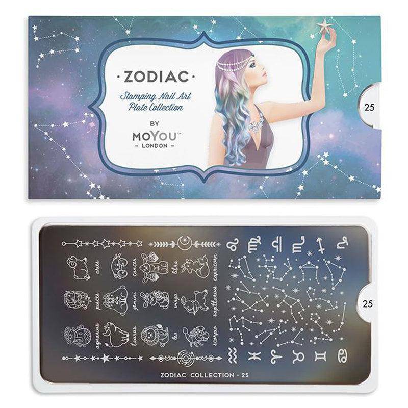Zodiac 25 ✦ Nail Stamping Plate - MoYou London