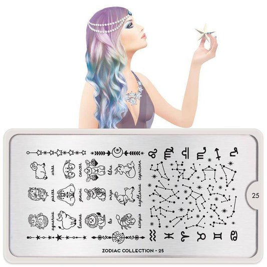 Zodiac 25 ✦ Nail Stamping Plate - MoYou London