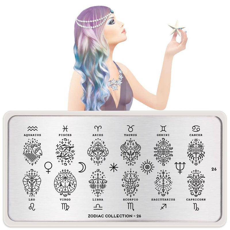 Zodiac 26 ✦ Nail Stamping Plate - MoYou London