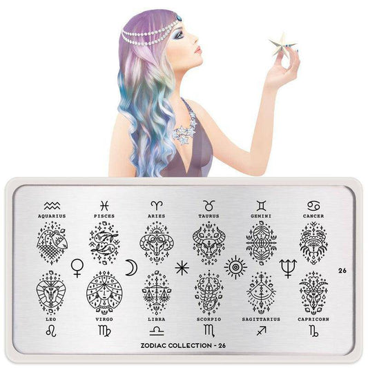 Zodiac 26 ✦ Nail Stamping Plate - MoYou London