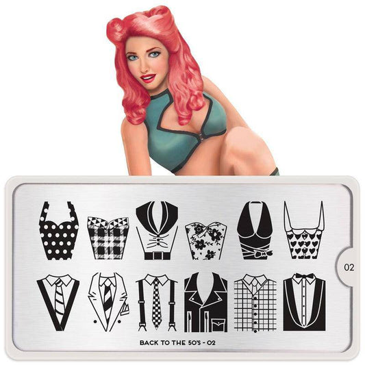 Back to the 50s 02 ✦ Nail Stamping Plate - MoYou London