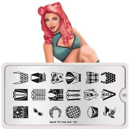 Back to the 50s 03 ✦ Nail Stamping Plate - MoYou London