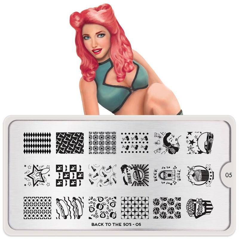 Back to the 50s 05 ✦ Nail Stamping Plate - MoYou London